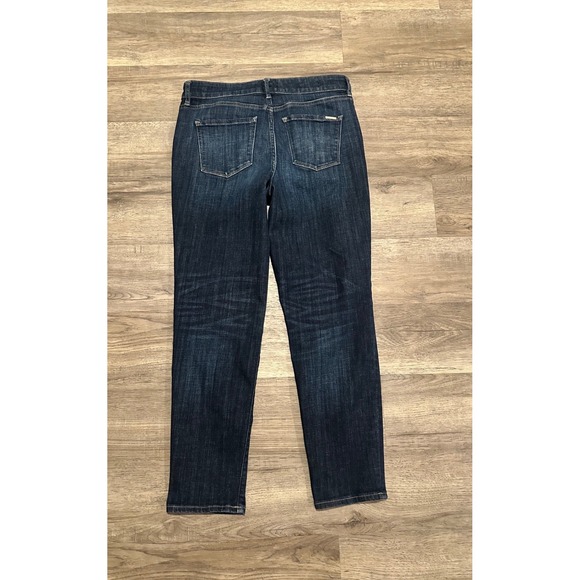 White House Black Market Mid Rise Girlfriend Jeans Dark Wash Size 6 - Picture 2 of 10
